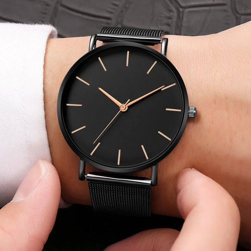 Relógio Hezhuke unissex sofisticado e minimalista